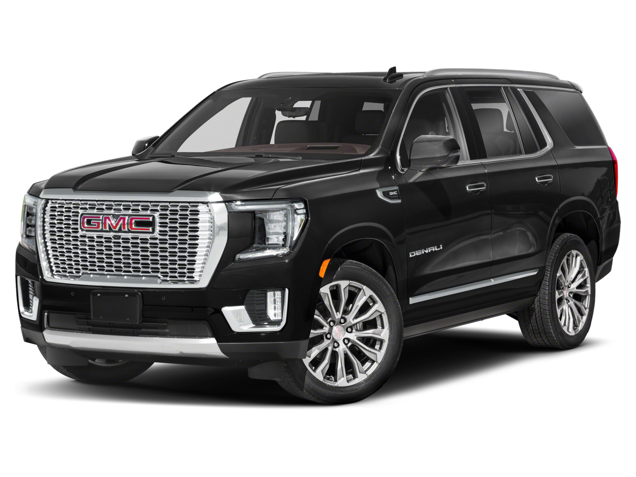 2021 GMC Yukon Denali in Smokey Quartz Metallic — front three-quarter view